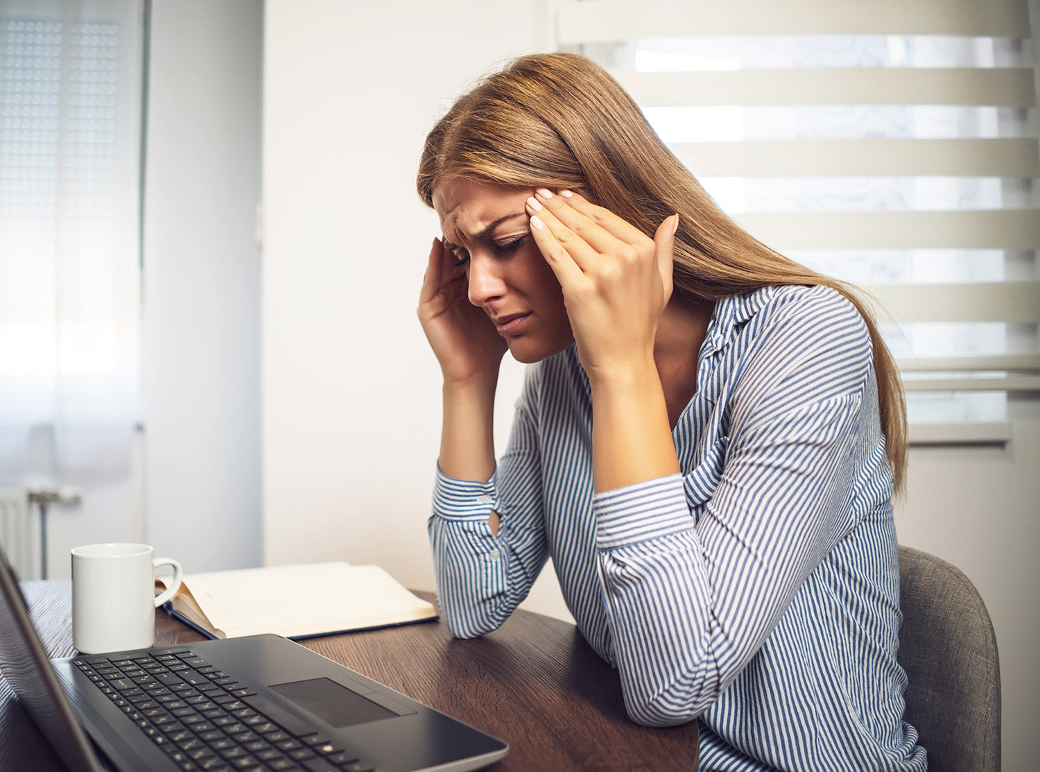 Woman looking stressed